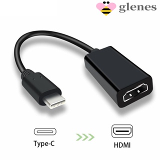 Glenes อะแดปเตอร์แปลงสายเคเบิ้ล Type C เป็น HDMI 4K * 2K 24pin สําหรับแล็ปท็อป ทีวี มอนิเตอร์ โปรเจคเตอร์