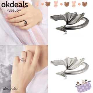 Okdeals แหวนอัลลอย รูปแวมไพร์ชั่วร้าย สไตล์พังก์