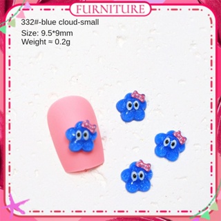 ♕ 20pcs Nail Art Small Eyes Jewelry Cute Five-pointed Star Love Clouds Lightning Three-dimensional Resin Nail Decoration Manicure Tool For Nail Shop 10 Colors FURNITURE