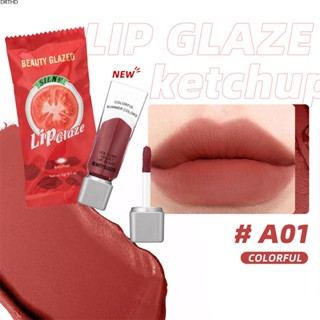 [พร้อมส่ง] Beauty Glazed Tomato Style Cute Lip Glaze Lasting Cup Fog Matte Lip Glaze Lip Mud Moisturizing Lip Glaze