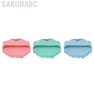 Sakurabc Silicone Body Scrubber Exfoliating Mild Ergonomic Food Grade Bathing Brush with Hole