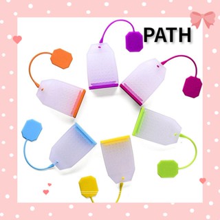 PATH ที่กรองชา ซิลิโคน รูปทรงถุงชา แบบสร้างสรรค์ สุ่มสี 1 ชิ้น