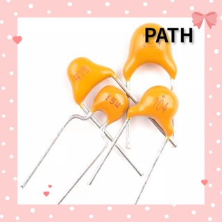 Path ใหม่ ตัวเก็บประจุหินเดี่ยว สีเหลือง 473 104 154 224 100 47 150 220nf 0.1 0.15 0.22uf 50V MLCC 50 ชิ้น