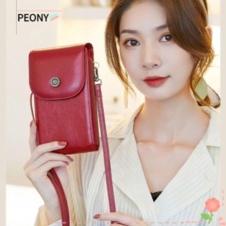 PEONYPAVILION กระเป๋าสะพายไหล่ อเนกประสงค์ RFID สําหรับใส่โทรศัพท์มือถือ