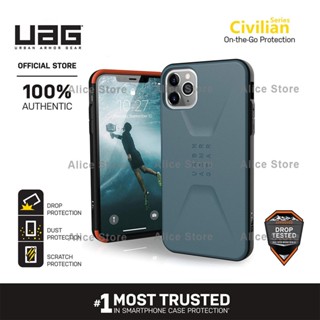 Uag เคสโทรศัพท์มือถือ ลายพลเรือน กันกระแทก สีฟ้า สําหรับ iPhone 11 Pro Max 11 Pro 11