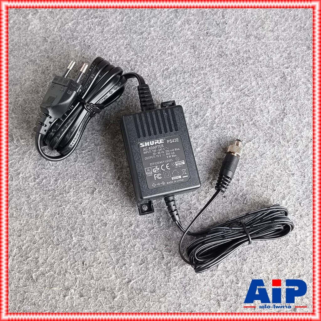 อะไหล่ อแดปเตอร์ SHURE PS43E ไมโครโฟนไร้สาย (สินค้าของแท้ บ.มหาจักร) SHURE PS 43E PS-43E PS 43 E PS-43 เอไอ-ไพศาล