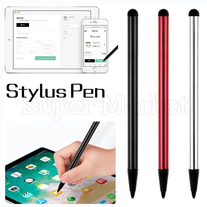 ดินสอทัชสกรีน 3 In 1 หลายสไตล์ สําหรับ Android Tablet Ipad ดินสอวาดภาพ Capacitive / ปากกาทัชสกรีน หัวคู่ พลาสติก