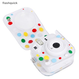 Flashquick เคสกระเป๋า PVC ลายจุด สําหรับกล้องโพลารอยด์ Instax Mini 12 11 1 ชิ้น