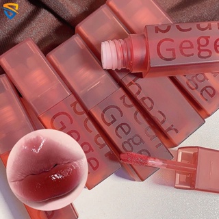 Gege Bear ลิปสติก ลิปกลอส เนื้อแมตต์กํามะหยี่ กันน้ํา ติดทนนาน 6 สี สําหรับผู้หญิง