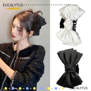 EUTUS คลิปหนีบ ประดับโบว์ ขนาดใหญ่ ระดับไฮเอนด์ แฟชั่นฤดูใบไม้ร่วง 2 ชิ้น