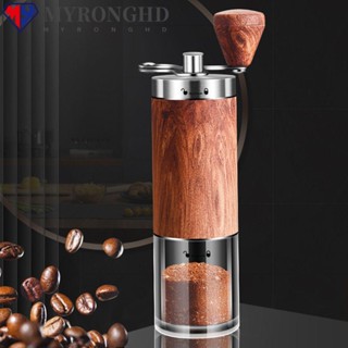 Myronghd เครื่องบดกาแฟเซรามิค แฮนด์เมด ด้ามจับไม้ สเตนเลส