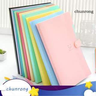 Chunrong แฟ้มพลาสติก ขนาด A4 หลายช่อง สําหรับใส่เอกสาร สํานักงาน
