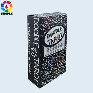 Doodle Tarot cards Deck Fortune Telling Game Divination Tools