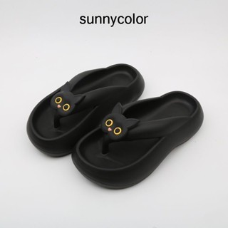 ร้านขายรองเท้า SUNNY COLOR แมวขาวดํา ใส่รองเท้าแตะเย็น ๆ ใส่ในฤดูร้อน