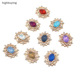 [highbuying] เครื่องประดับ หัวเข็มขัดเรซิ่น โอปอล รูปไข่ ลายดอกไม้ สําหรับตกแต่งเสื้อผ้า งานแต่งงาน DIY สินค้าใหม่ พร้อมส่ง