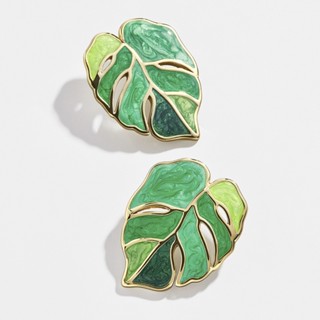 Tiktok hot #2020 European and American new pull flower dripping oil leaf earrings exquisite ladies summer fashion earrings ins earrings 8vv