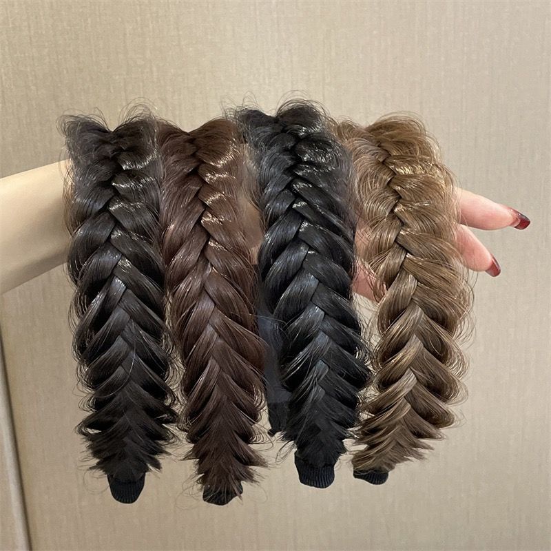 ที่คาดผมถักเปีย รูปกระดูกปลา แฮนด์เมด กันลื่น สําหรับผู้หญิง - รูปที่ 2