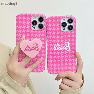 [maoting] เคสโทรศัพท์มือถือ แบบนิ่ม ลายบาร์บี้ สีชมพู สําหรับ Iphone 1112 Promax 1314 [MT]