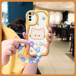 flower youth Phone Case For Xiaomi Poco M3 For Girls three-dimensional Wave border Anti drop airbag dustproof