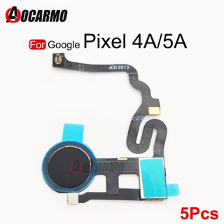 อะไหล่ปุ่มโฮมเซนเซอร์ลายนิ้วมือ สําหรับ Google Pixel 4A 5A 4G 5G 5 ชิ้น ต่อล็อต