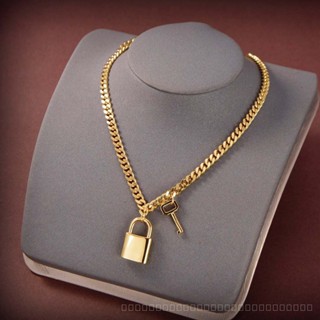 [0728]QSJY-XL C Brand New Lock-Shaped Key Edge Pendant Fairy Normcore Classic Fashion Sweater Chain Y2K 5TB5