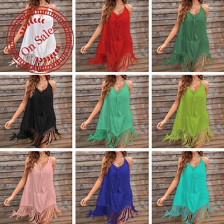 Limerence เสื้อคลุมแขนกุด ประดับพู่ สีขาว สําหรับผู้หญิง S5P3