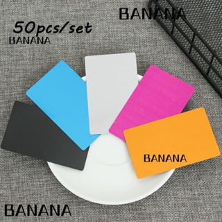 Banana1 นามบัตรอลูมิเนียม แบบพกพา 50 ชิ้น ต่อชุด