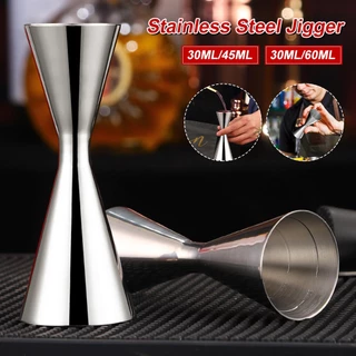 Jigger จิ๊กเก้อ สแตนเลส ขนาด 30/45ml, 30/60ml.และ ขนาด 1/2 oz.สีเงิน อย่างดี Cocktail Bar อุปกรณ์บาร์ Double Head