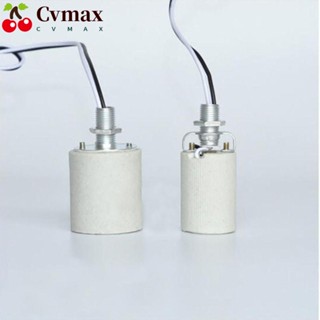 Cvmax อะแดปเตอร์แปลงหลอดไฟ E27 E14 เซรามิค พร้อมสายเคเบิล ทนความร้อน