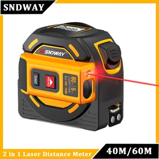 Sndway SW TM40 TM60 เครื่องวัดระยะทางเลเซอร์ 2 in 1 ไม้บรรทัดดิจิทัล 5T2K