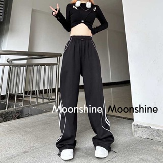 Moon  กางเกงขายาว คาร์โก้ กางเกง เชือกอเมริกันคลาสิค Cargo pants 2023 NEW สไตล์เกาหลี สวย สบาย fashion A90M00H 36Z230909