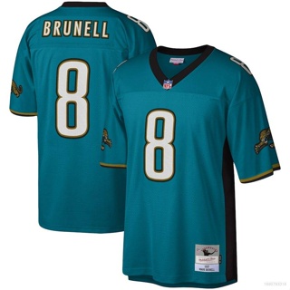 เสื้อกีฬาแขนสั้น ลายทีมชาติฟุตบอล NFL Jacksonville Jaguars Jersey Mark Brunell ทรงหลวม พลัสไซซ์