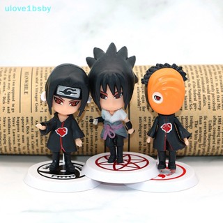 Ulove1bsby ตุ๊กตาฟิกเกอร์ อนิเมะนารูโตะ Kawaii Sasuke ของขวัญวันหยุด สําหรับเด็ก 6 ชิ้น