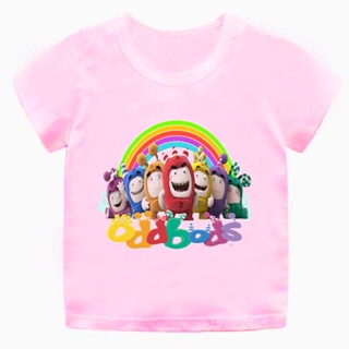 เสื้อยืดแขนสั้น พิมพ์ลายกราฟฟิค The Oddbods Show Kawaii แฟชั่นฤดูร้อน สําหรับเด็กผู้หญิง