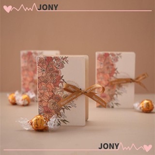 Jy1 กล่องของขวัญ ลายดอกไม้ สร้างสรรค์ DIY 5 ชิ้น