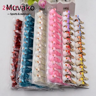 Muvako นกประดิษฐ์ โฟม 24 ชิ้น / ล็อต แฮนด์เมด ต้นคริสต์มาส ตกแต่งบ้าน กล่องของขวัญ สมุด งานฝีมือ