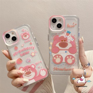 เคสโทรศัพท์มือถือ แบบนิ่ม ลายการ์ตูนหมี Doodle Strawberry น่ารัก สําหรับ Redmi Redmi 9 10 9A 10A 9C NFC A1 10C 9T Note 10s 9 11 9Pro 8 11s 10 9s Pro POCO F4 X3 NFC M3 Pro Max