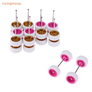 [risingmeup] ล้อยาง พร้อมเพลาล้อ 1:64 อุปกรณ์เสริมรถแข่ง DIY 1 ชุด