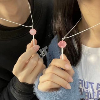 Candy Colored Lollipop Pendant Necklace for Girls New Sweet and Cute Girls Best Friend Gift Style Collarbone Chain Versatile Item Jewelry