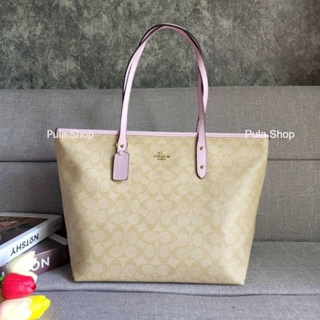 #2 กระเป๋าสะพายทรงโท้ท F36876 CITY ZIP TOTE IN SIGNATURE 005