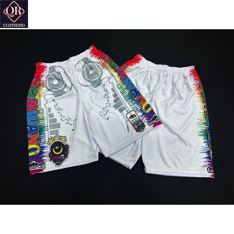 (QR Clothing) กางเกงพิมพ์ลาย สมหวังซาวด์ ดำ-ลาย เกงบอล เดินสาย