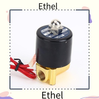 Ethel1 วาล์วโซลินอยด์นิวเมติก สีดํา 2W025-08 AC220V 1/4 นิ้ว NPT