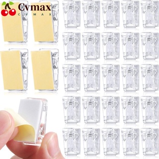 Cvmax คลิปหนีบโปสเตอร์ อะคริลิคใส มีกาวในตัว DIY สําหรับแขวนตกแต่งผนังบ้าน 30 ชิ้น