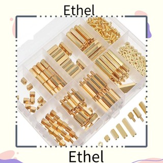 Ethel1 น็อตสกรู M2.5 PCB หกเหลี่ยม ทองเหลือง ตัวผู้ ตัวเมีย สีทอง สําหรับเมนบอร์ด DIY 280 ชิ้น