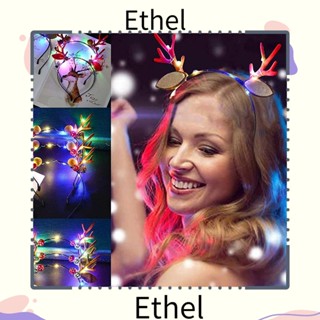 Ethel1 ที่คาดผม ที่คาดผม คริสต์มาส เครื่องประดับ ปาร์ตี้ ที่คาดผม กระพริบ ตกแต่งคริสต์มาส