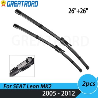 ที่ปัดน้ําฝน RHD และใบปัดน้ําฝนด้านหน้า LHD สําหรับ SEAT LEON 2005-2012 26 นิ้ว + 26 นิ้ว