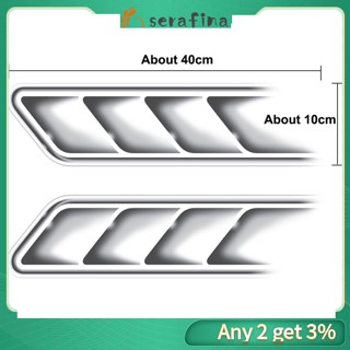Rf สติกเกอร์ ลายช่องแอร์จําลอง 3D สําหรับติดตกแต่งรถยนต์ 1 ชุด
