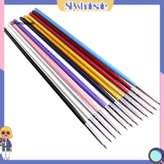 ขายส่ง|  แปรงปากกา ลายดอกไม้ สําหรับตกแต่งเล็บ 12 ชิ้น