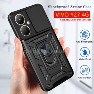 เคสโทรศัพท์มือถือ ป้องกันเลนส์กล้อง แบบสไลด์แม่เหล็ก สําหรับ VIVO Y27 4G Y27 5G Y 27