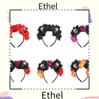 Ethel1 ที่คาดผมคอสเพลย์ รูปหัวกะโหลก สําหรับปาร์ตี้ฮาโลวีน